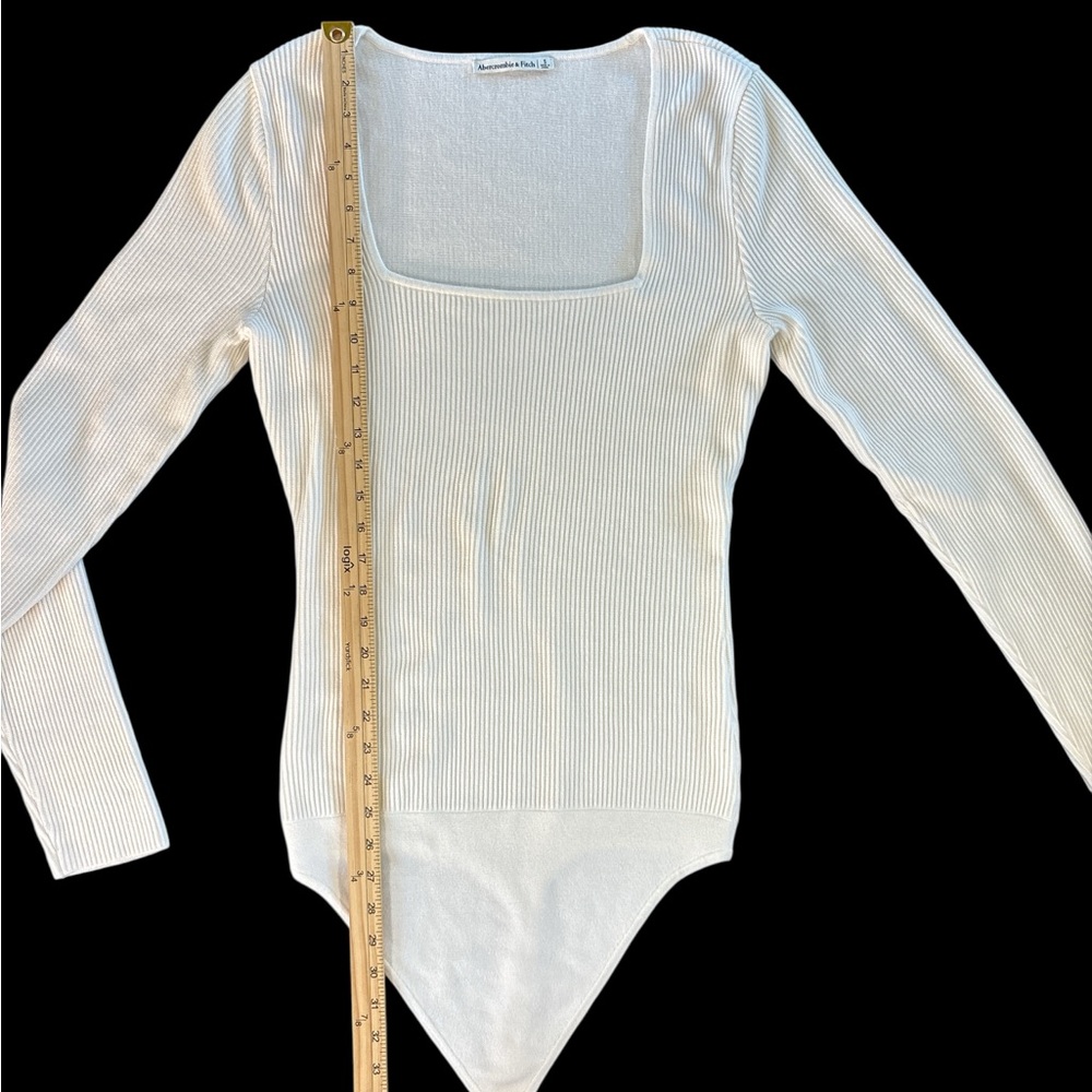 Abercrombie & Fitch Cream Ribbed Bodysuit - Picture 4 of 6
